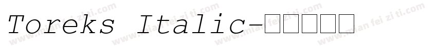 Toreks Italic字体转换
